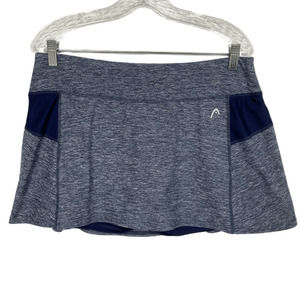 NWT HEAD Skort Womens Sz XL‎ Blue Heather Slim Dri-Motion Stretch Tennis